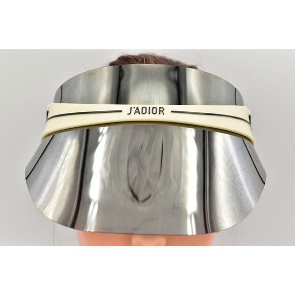 Christian Dior  Mirrored DiorClub1 Sun Visor Silver Pre-Owned As Is - Picture 2 of 12